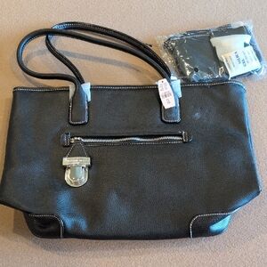 NWT Victoria's Secret Black Tote Bag with Sleek Design